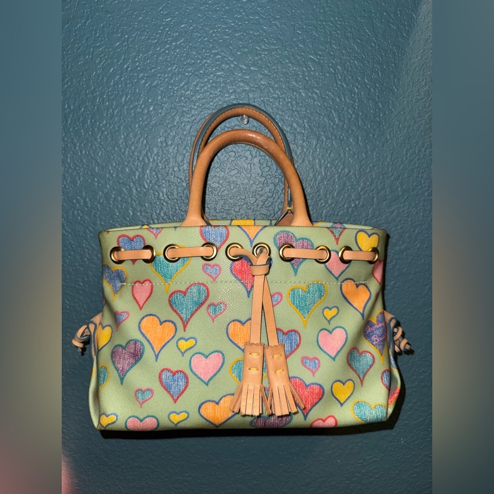 Dooney & Bourke Heart Print Satchel | Vintage Y2K | Rare Novelty Bag